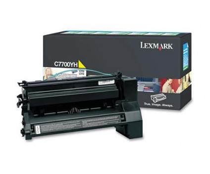 Toner Original Lexmark C7700YH Amarelo ~ 10.000 Paginas
