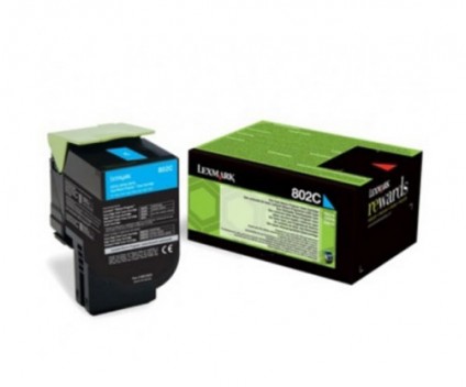 Toner Original Lexmark 802C Cyan ~ 1.000 Paginas