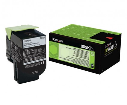Toner Original Lexmark 802K Preto ~ 1.000 Paginas