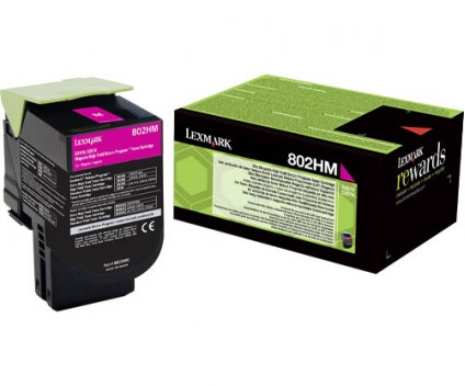 Toner Original Lexmark 802HM Magenta ~ 3.000 Paginas