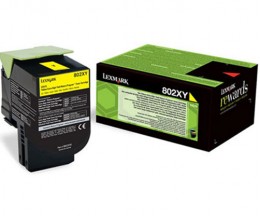 Toner Original Lexmark 802XY Amarelo ~ 4.000 Paginas