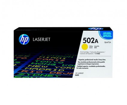 Toner Original HP 502A Amarelo ~ 4.000 Paginas