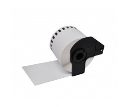 Etiquetas Compativeis, Brother DK22251 62mm x 15.24m Preto + Vermelho