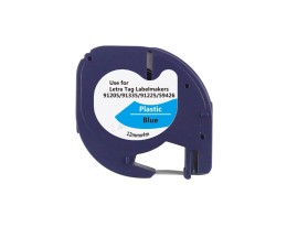 Fita Compativel DYMO S0721650 12m x 4m Texto preto sobre fundo azul
