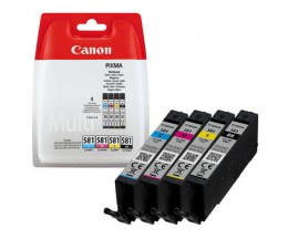 4 Tinteiros Originais, Canon CLI-581 C / M / Y / PBK