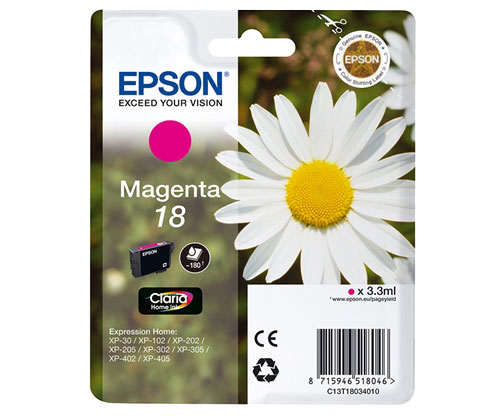 Tinteiro Original Epson T1803 / 18 Magenta 3.3ml