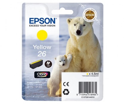 Tinteiro Original Epson T2614 / 26 Amarelo 4.5ml