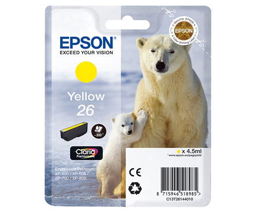 Tinteiro Original Epson T2614 / 26 Amarelo 4.5ml