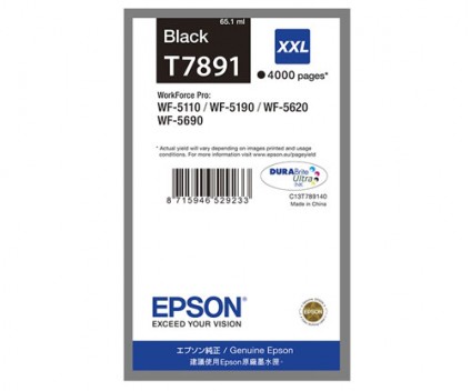 Tinteiro Original Epson T7891 XXL Preto 65.1ml ~ 4.000 Paginas