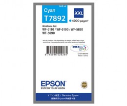 Tinteiro Original Epson T7892 XXL Cyan 34.2ml ~ 4.000 Paginas