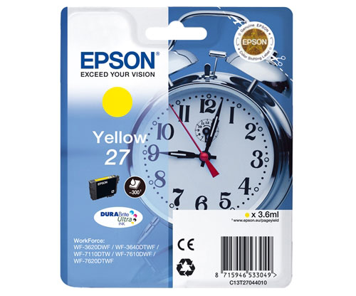 Tinteiro Original Epson T2704 / 27 Amarelo 3.6ml