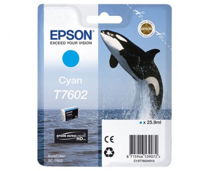 Tinteiro Original Epson T7602 Cyan 25.9ml