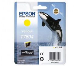 Tinteiro Original Epson T7604 Amarelo 25.9ml