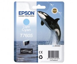 Tinteiro Original Epson T7605 Cyan Claro 25.9ml