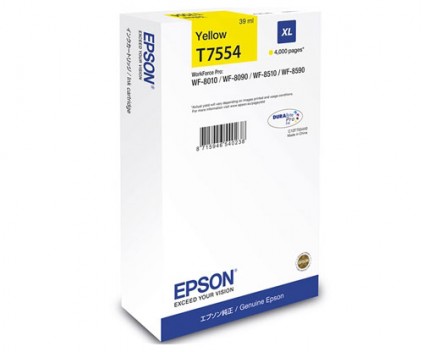 Tinteiro Original Epson T7554 Amarelo 39ml ~ 4.000 Paginas