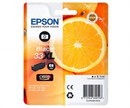 Tinteiro Original Epson T3361 / 33 XL Preto Foto 8.9ml ~ 400 paginas