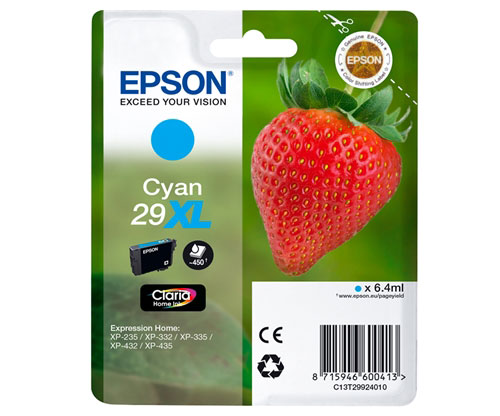Tinteiro Original Epson T2992 / 29 XL Cyan 6.4ml
