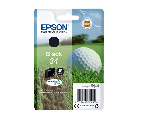Tinteiro Original Epson T3461 / 34 Preto 6.1ml ~ 350 paginas
