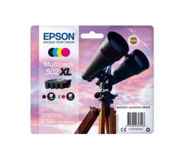 4 Tinteiros Originais, Epson T02W6 / 502 XL Preto + Cor