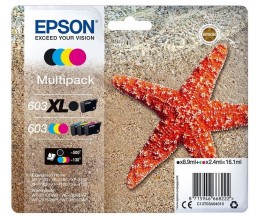 4 Tinteiros Originais, Epson T03A9 / 603 XL Preto + 603 Cor ~ 500 / 130 páginas