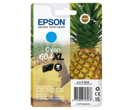 Tinteiro Original Epson T10H2 / 604 XL Cyan 4ml ~ 350 Paginas