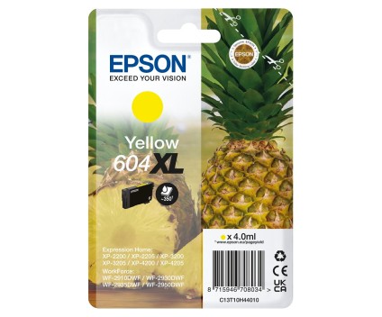 Tinteiro Original Epson T10H4 / 604 XL Amarelo 4ml ~ 350 Paginas