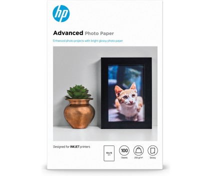 Papel Fotográfico Original HP Q8692A 250 g/m² ~ 100 Páginas 100mm x 150mm