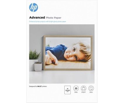 Papel Fotográfico Original HP Q8697A 250 g/m² ~ 20 Páginas 297mm x 420mm