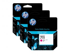 3 Tinteiros Originais, HP 711 Magenta 29ml